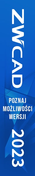 niebieskie logo z nazwą programu ZWCAD firmy Szansa